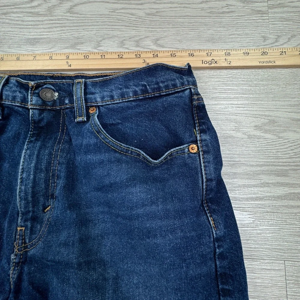 Levi's Mens Jeans 505 Regular Fit Dark Wash Straight Leg Denim Blue 32x30 Rugged